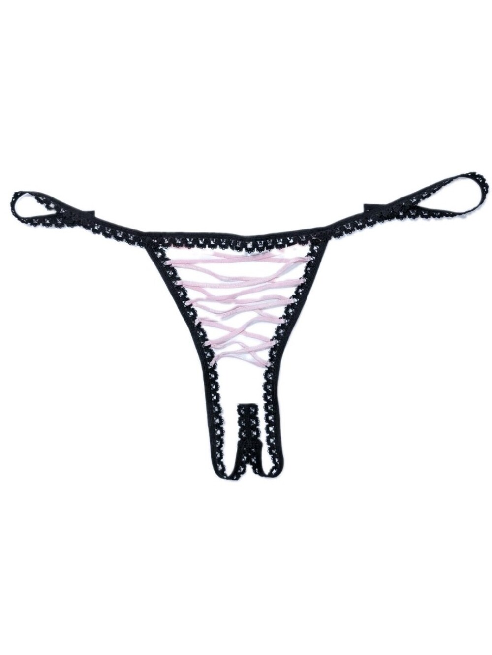 Victoria's Secret Dream Angels V String Thong XL Women Crotchless Panty strappy